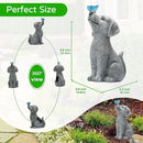 Solar Garden Outdoor Statues Dog with Butterfly Lights, Lawn Decor Puppy Figurine for Patio Balcony Yard, Yard Unique Christmas Birthdays Gift for Mom Grandma by GreenHaven Gardens