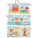 Teddy Bear Baby Toy Cloth Crinkle Books for Babies Infant Toddler, Soft Toys 0-6-12 Months Activity Tummy Time Mirror Toy, Gifts for Boys Girls Baby Shower, 1-2-3 Years Old-Morning by TinyTreasures Baby Boutique