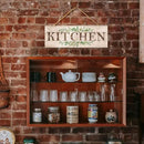 Kitchen Sign Wall Decor, Kitchen Wall Art with Plant Print, Rustic Farmhouse Wall Hanging Plaque Home Kitchen Decorative Kitchen, 4.7 x 13.7 inches by CozyNest Decor