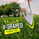 Stainless Steel Multifunctional Weeder, Hand Weeder Tool Stand Up Weed Puller Tool with Long Handle, V-Shaped Light Duty Hand Weeder for Lawn Garden Yard Farmland Weed Removal (Wood Handle 2PCS) by GreenHaven Gardens