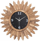 Honiway Large Wall Clock Battery Operated 21 in Rustic Wood Boho Sunburst Decorative Wall Clock Silent Non Ticking Farmhouse Wall Clocks for Living Room Bedroom Kitchen Bathroom Decor (Rustic Brown) by CozyNest Decor