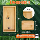Bamboo Drawer Organizer, Small Silverware Organizer for Kitchen Drawer, Stackable Utensil Tray, 2 Pcs Flatware Organizer, Bamboo 6" x 3" x 2" (Outer), 5.3" x 2.3" x 1.77" (Inner) by CozyNest Decor