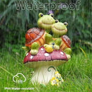 Solar Light Turtle Garden Statue, Turtle on Mushroom Figurine, Lovely Tortoise Garden Statue with 5 LED Lights for Patio, Balcony, Yard, Housewarming, Lawn Ornament, Outdoor Lawn Decor by GreenHaven Gardens