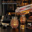 Birthday Gifts for Men Dad, Kollea Flag Whiskey Decanter Sets with Grenade Shot Glasses, Gifts Ideas for Brother, Holiday, Father, Husband, Boyfriend, Military Enthusiasts, Funny Anniversary Present by CozyNest Decor
