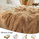 XeGe Plush Faux Fur Throw Blanket, Camel Luxurious 50x60 Shaggy Furry Blanket, Fluffy Microfiber Velvet Couch Throw, Ultra Soft Fuzzy Office Throw, Winter Fall Lap Blanket for Sofa Bed Camel by CozyNest Decor