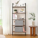 GRANNY SAYS Closet Storage Baskets, Collapsible Fabric Storage Bins with Metal Frame, Clothes Organizer Bins, Extra Large Baskets for Shelves, Gray, 4-Pack by CozyNest Decor