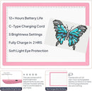 iVyne Rechargeable A4 Light Pad for Diamond Painting & Art Projects – LED Light Board with Diamond Art Accessories – Ultra-Thin & Portable Diamond Dot Light Board, Perfect for Artists - Pink by TinyTreasures Baby Boutique