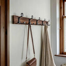 SKOLOO 30-Inch Wood Burnt Coat Rack Wall Mount with 5 Triple Hooks - Ideal for Family Entrances, Classrooms, and Pet Supplies Storage - Perfect Coat Hooks for Wall by CozyNest Decor