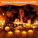 6 Pack Halloween Pumpkin Flameless Candles Battery Operated LED Tealight Candles for Home Room Decorations, Light Up Halloween Decorations Indoor for Table Party Office Fireplace by CozyNest Decor