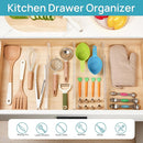 Vtopmart 4 Pack Shallow Drawer Dividers, 2.36" High 12.67"-21.14" Adjustable Expandable Kitchen Drawer Organizer, Clear Plastic Organizer Separators for Flatware, Utensil, Cutlery, Underwear, Clothes by TinyTreasures Baby Boutique