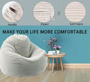 ENBAOHUI Bean Bag Chairs with Memory Foam Chairs for Kids Teens Toddler Faux Fur Sofa Chair with Handle Greyish-Green by TinyTreasures Baby Boutique