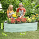 WORKPRO 2Pcs 4x2x1ft Galvanized Raised Garden Bed Set, Rust & Corrosion Protection, Easy Assembly, Safe Edge, Ideal for Vegetables & Flowers, Green by GreenHaven Gardens
