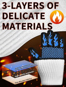 BBQ Oven Gloves, 1472℉ 3-Layers Heat Resistant Oven Mitts Silicone Non-Slip Cooking Gloves for Barbecue, Grilling, Baking, Welding, Smoker (A Pair) (Blue) by GreenHaven Gardens