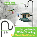 Shepherds Hooks, 62" Bird Feeder Pole for Outdoor, 4/5” Thick Hummingbird Feeders Stand Heavy Duty, Hanging Plant Hanger Stake with 5-Prong Base, Metal Shepard Stick by GreenHaven Gardens