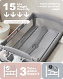 AirClub 4 in 1 Baby Bassinet Bedside Sleeper, 4 Functions Crib, Playard, Portable Changing Table, Bassinet for Newborn Baby, Bedsaide Bed w/Wheels&Brakes by TinyTreasures Baby Boutique