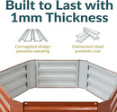 Sunnydaze 11.75" H Raised Metal Garden Bed - Galvanized Raised Garden Bed Outdoor for Vegetables and Flowers - Woodgrain - Hexagon by GreenHaven Gardens