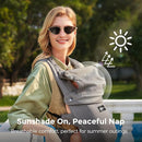Momcozy Newborn Baby Carrier - Ergonomic, Cozy and Lightweight Carrier for 7-24lbs, Adjustable Neck Support with Sunshield, Breathable Airmesh Perfect for Summer Outing, Purplish Grey by TinyTreasures Baby Boutique
