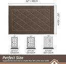 BEQHAUSE Dirt Trapper Door Mat 20" x 32", Doormat Non-Slip Entryway Rugs Washable, Dog Door Mat Stain Resistant and Absorbent Welcome Floor Mat for Front Back Door, Muddy Wet Shoes & Paws, Light Brown by CozyNest Decor