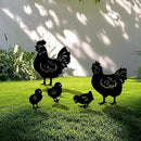 5 Pack Chicken Metal Garden Decorative Stakes, Weather Proof Silhouette Statues for Yard, Patio,Outdoor Decor for Chicken Lovers and Pet Owners by CozyNest Decor