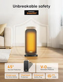Dreo Space Heaters for Indoor Use, 1500W Portable Electric Heater with Remote and Thermostat, PTC Ceramic, Safety Heat with 70° Oscillation for Bedroom Office Home, Quiet, 12H Timer by CozyNest Decor