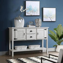 Solid Wood Farmhouse Console Table,Sofa Table with Storage Drawers and Shelves,Entryway Table for Entry Hallway Foyer Sofa Side Table,Fully Assembled (48" Antique White) by CozyNest Decor