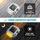 VOLISUN Solar Deck Lights, 16-Pack Led IP67 Waterproof Outdoor Warning Step Lights for Driveway, Sidewalk, Garden Pathway, Yard (Warm White) by CozyNest Decor