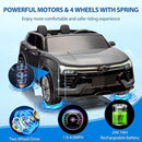 Jojoka Baby Car 24V 2-Seater SUV Licensed Chevrolet Blazer Ride On Toy w/Parent Remote Control,4xSpring Suspension, Wireless Music, Electric Vehicle Car for Kids Ages 3-8,Gray by TinyTreasures Baby Boutique