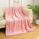 YUSOKI Luxury 3D Bubble Throw Blanket 2lb,All Ages,Home Decoration, (Light Pink,50 * 60inches) by CozyNest Decor