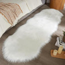AMTOVO Faux Sheepskin Rug, White Ultra Soft Fluffy Shag Area Rug, 2 x 6 ft Faux Fur Rug for Bedroom Sofa Throw Cushion Room Decor, Sheepskin by CozyNest Decor