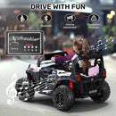 ANPABO 24V 4X4 Ride on Car Truck w/Remote Control, 4WD/2WD Switchable Kids UTV, 19" Spacious Seat, 4 Shock Absorbers, Soft Start, Music Player, Electric Car for Kids Ages 3+(White) by TinyTreasures Baby Boutique