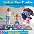 Large Double Electronic Dance Mats, Dance Pad with LED Light & Wireless Bluetooth, Music Dance Toy with 6 Game Modes, Challenge Game for Single & Double Players, Dance Mat Toy for 3-12 Year Old Girls by TinyTreasures Baby Boutique