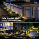Outdoor Solar Lights, 6 Pack Led Solar Sunflower Lights, Stake/Wall 2-in-1 Waterproof Solar Garden Lights for Yard, Landscape, Fence, Patio, Driveway, Pathway, Backyard Decoration (Warm White) by GreenHaven Gardens
