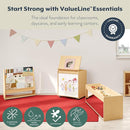 Angeles Value Line Toddler Storage with Mirror Back, Classroom Shelves and Daycare Furniture, Kids' Bookcases Cabinets & Shelves, 48" L x 15" W x 17" H by TinyTreasures Baby Boutique