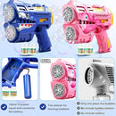 2 Pack Bubble Guns for Kids, LED Light Up Rechargeable Bubbles Machine Blower with 4 Bottles Refill Solution, Toddlers 4-8 Wedding Birthday Easter Party Gift by TinyTreasures Baby Boutique
