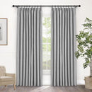 Macochico Pinch Pleated Full Blackout Curtains for Bedroom Living Room Light Grey Linen Curtains Thermal Insulated and Noise Reducing Window Panels with Tieback Shabby Chic Decor 84”Wx84”L 1 Panel by CozyNest Decor