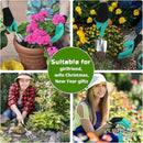 Garden Tools, 8-Piece Garden Tool Set with Non-Slip Ergonomic Handles, Lightweight Aluminum Alloy Rust-Proof Durable Gardening Hand Tools, Ideal Gardening Tools Gifts for Women and Men by GreenHaven Gardens