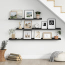 Floating Picture Ledge Shelves for Wall Set of 4, 56 Inch Wall Shelves with Lip Long Large Nursery Book Shelf for Toys Storage Kids Bookshelf Wall Mounted Living Room Bedroom Decor Frames by TinyTreasures Baby Boutique