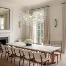 Modern Crystal Silver Chandelier, 36" Large Rectangular Oval Tree Branch Crystal Chandeliers for Dining Room,16-Light Flush Mount K9 Crystal Chandeliers, for Kitchen Island,Dining Room by CozyNest Decor