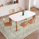 LIVEBOX Washable Area Rug 6x9 Rugs for Living Room Dining Room Under Table, Non-Slip Boho Indoor Carpet for Bedroom, Low-Pile Farmhouse Soft Carpets for Nursery Room Playroom, Taupe by TinyTreasures Baby Boutique