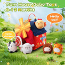Baby Toys 6-12 Months, Montessori Sensory Toys, My First Farm House Toy with 6 Stuffed Animals,Rotating Windmill & Sunflower Crinkle, Rattle, Fun Mirror Fine Motor Skills Development,Baby Gift by TinyTreasures Baby Boutique