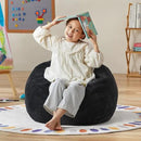 Hobestluk 2.5FT Bean Bag Chair Beanbags Small Bean Bag Chair with Filler Included Teardrop Bean Bag with Removable Cover for Bedroom Living Room (Small, Black) by CozyNest Decor