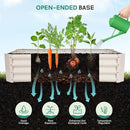 Galvanized Raised Garden Bed - 4x2x1ft Metal Garden Planter Box Outdoor | Steel Raised Bed Kit with Bracing Rods, Gloves for Gardening Vegetables Fruits and Flowers (White) by GreenHaven Gardens
