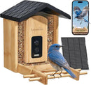 Smart Bird Feeder with Camera for Wild Birds - Identifies 11,000+ Species, Solar Panel Wireless Outdoors Bamboo Birdhouse with Cam, 2K HD Live Video & Instant Alerts - Bird Lover Gifts by GreenHaven Gardens