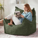 Giant Bean Bag Chair Sofa for Adults Teens, Comfy Corduroy Large Bean Bag Chairs with Armrests for Bedroom Living Room, Adult BeanBag Lazy Sofa Couch Chairs with Filler Included by CozyNest Decor
