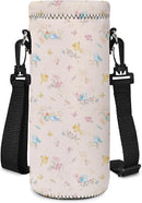 Neoprene Water Bottle Carrier Bag with Adjustable Shoulder Strap for Men Women Walking Hiking,Portable Insulated Holder Case for Stainless Steel/Glass/Plastic Bottles by TinyTreasures Baby Boutique