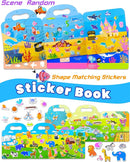 Reusable Sticker Book for Toddlers 2-4 Years, Stickers for Kids, Toddler Sticker Book Ages 1-3, Toddler Craft Activities, Toddlers Travel Toys Ages 2+ Boy Girl Birthday Gifts by TinyTreasures Baby Boutique