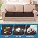H.VERSAILTEX Velvet Stretch Couch Cushion Cover Plush Cushion Slipcover for Chair Loveseat Sofa Cushion Furniture Protector Seat Cushion Sofa Cover (3 Piece XL Sofa Cushion Covers, Brown Striped) by CozyNest Decor