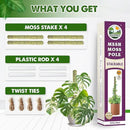 DUSPRO Stackable Mesh Moss Pole for Plants Monstera Potted Plant Stakes for Indoor Plants Extendable Plant Pole Moss Sticks for Plants Climbing Vine Supporting Monstera Trellis 4Pack 71'' by GreenHaven Gardens