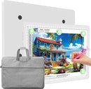 Elice Magnetic A4 Light Board with Bag for Diamond Painting, Tracing LED Light Box with Side Buttons, Super Bright Diamond Art Light Pad, Light Table for Drawing, Sketching, Weeding Vinyl - White by TinyTreasures Baby Boutique