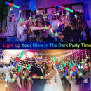 282 PCS Glow in the Dark Party Supplies, 18 Foam Sticks, 18 LED Glasses, 200 Glow Sticks, 30 Finger Lights, 8 Bunny Ear Headband and 8 LED Cat Ear Headband for Wedding,Birthday,Concert,New Year by TinyTreasures Baby Boutique